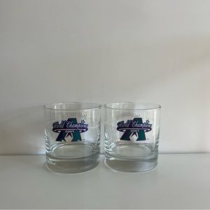 Vintage MLB AZ Diamondbacks World Champions 2001 Jack Daniels Whiskey Glassware